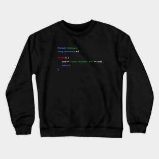 I Code, Therefore I am Crewneck Sweatshirt